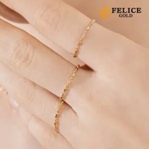 [펠리체골드] 18K 언커먼 체인반지