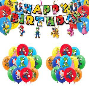 테마 시리즈 선물 요시 알루미늄 슈퍼 필름 루이지 풍선 피규어 브라더스 메리 파티 마리오 세트 풍선 장식 액션