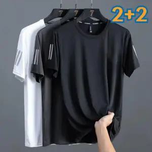 남성 4장세트 여름 드라이핏 쿨에어 티셔츠 반팔티 남자 라운드 아이스