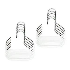 다용도 논슬립 정리 걸이(5P) 화이트-2개 다용도걸이 모자걸이 가방걸이 모자정리 링옷걸이