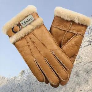 무스탕 장갑 손가락 남성용 바이크 겨울 방한 양털 가죽