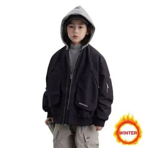 [삐삐네옷가게]남아 키즈 겨울 누빔 루카 플라이트 후드 점퍼