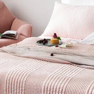 퓨어브리즈 모달워싱100 줄누비 스프레드 세트 스프레드+베개커버)