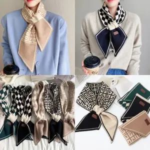 크로스오버 끼우는 니트 머플러 목도리 스카프 쁘띠 보온 겨울 여성 여자