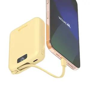 밸류엠 PD22 고속 컬러 미니 케이블일체형 보조배터리 10000mAh