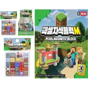 픽셀 자석 블럭 M 1개 21PCS 마인크래프트 블럭마인크래프트 블록