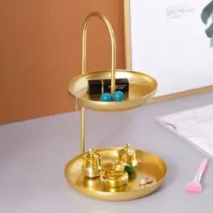 다용도 인테리어 2 단 트레이 서반 장식장 골드 (WFK6I14)