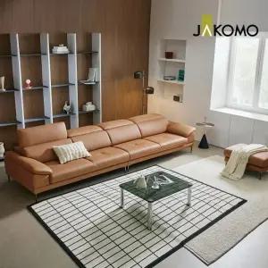 [자코모] 로세티 6인 기능성 럭스 통가죽 천연면피 소가죽 소파+스툴