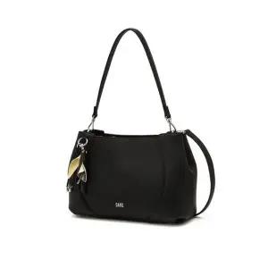 [NS홈쇼핑]DCBA6E552BK 닥스 [RIA] 블랙 소가죽 플라워 참장식 숄더백 M[35675631]