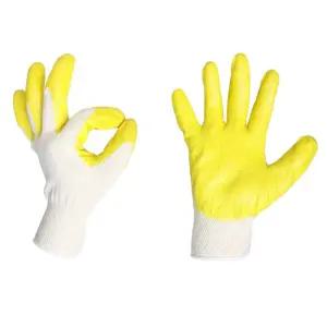 장갑 황코팅 10켤레 글러브 반코팅 작업 목 면