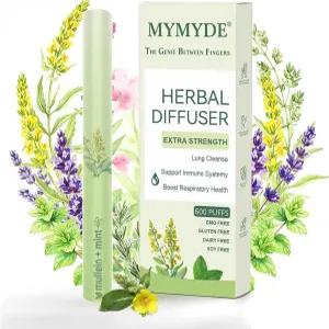 마이데 허브 디퓨저 펜 - 퓨어 브레스 식물 에센스 금연 보조제 폐 디톡스 포뮬러에는 이브닝 프림로즈