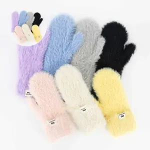 따뜻 퍼 플러시 장갑 방한 손모 남녀공용 겨울 벙어리