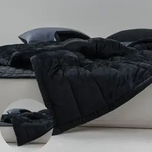 겨울극세사이불 빌리 극세사 차렵이불 SS 블랙 리버서블 겨울이불 1P