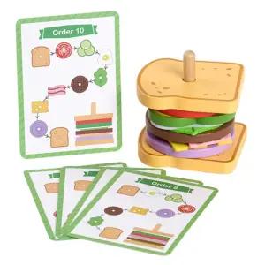 패턴퍼즐 그림매칭 원목교구 샌드위치 만들기 조각맞추기 인지발달 어린이집장난감
