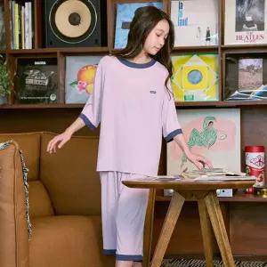 마밤 MSMV 쿨 냉감 밀키로즈 아동 주니어 키즈 잠옷 내의 실내복 링거 7부 세트