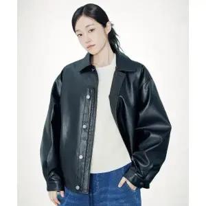 LEE 신세틱 레더 블루종 블랙 LE2504JK05BK 1752044