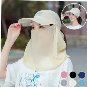 야구모자 여름철 햇빛 차단 확장 썬바이저 넥워머 볼캡 2in1