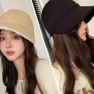 여성 겨울철 따뜻한 뽀글이 안감 데일리 버킷햇 모자