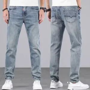 남성 일자청바지 스판 슬림핏 워싱데님팬츠 T696
