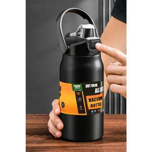 야외 보온병 휴대용 304 스테인레스 스틸 열 머그잔 텀블러 진공 플라스크 짚으로 차갑고 스포츠 물병