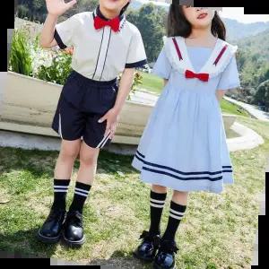 남아정장 리본포인트 반팔 하복세트 교복 유치원 어린이 합창단