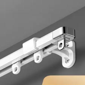 알루미늄 저소음 휠 슬라이딩 천장형 측면 벽면 커튼레일 트랙 장착 부속품