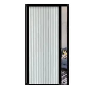 무타공 중문도어 슬라이딩 벌집형 화이트 아파트 셀프설치 커튼 현관 폴딩 자바라 가림막