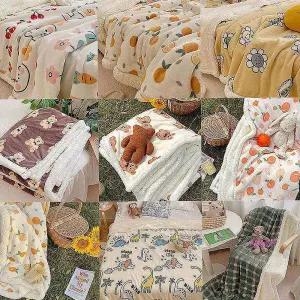 무릎담요 이불 뽀글이 오렌지 덮개 사무실 학교 양털 해바라기 방한 귤담요 제품wxy702