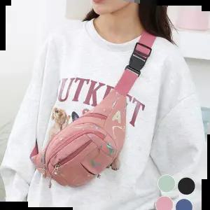 영문 홀로그램 미니 힙색 URD-327