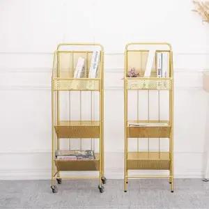 무소음 북카트 이동식 트레이 책정리 간이책장 스틸 수납랙 도서트롤리 휠