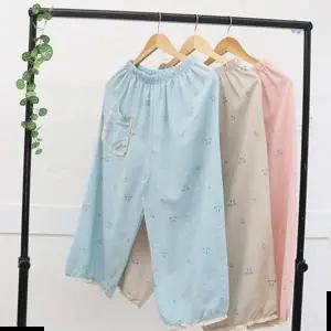 잠옷 (보슈아)3226여성아사면파자마바지하의7부 여름홈웨어