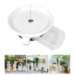 서랍식 물받이 원형 화분받침대 소형 2호 이동식 홈가드닝 회사 사무실