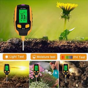 [측정 작업용]5in 1 가정용 화분 토양 테스터 pH 검출기 산도 측정기 조도계 온도 습도계 수분
