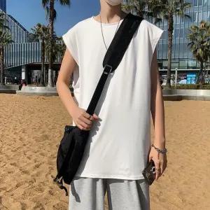 남성 베이직 무지 오버핏 디자인 민소매티 IS-TS30