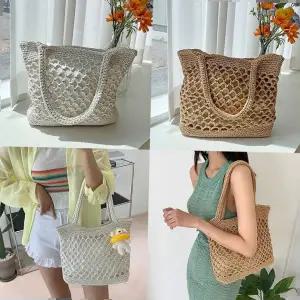 미니백 노블네트숄더백 뜨개 지퍼 여름 여성 가방 무지 심플