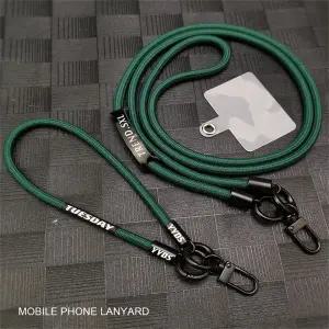 크로스바디 휴대폰 랜야드 범용 손목 스트랩 휴대폰 분실 방지 체인 목 코드 긴 스트랩 참
