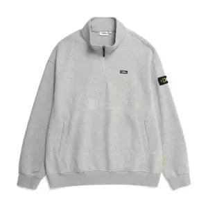 내셔널지오그래픽 N231MSW900 세미 오버핏 하프 집업 맨투맨 티셔츠 M GREY