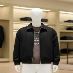 모던 스웨이드 오버핏 블루종 자켓