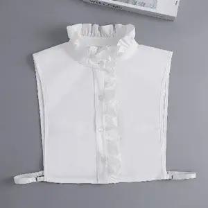 레이스 차이나카라 코튼 페이크 이너 넥 블라우스