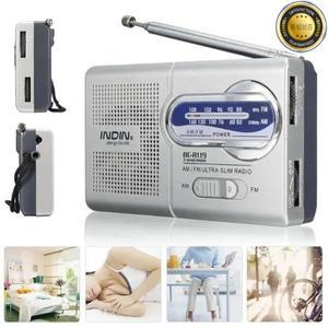 BC-R119 라디오 AM FM 배터리 작동 휴대용 최고의 수신력 긴 수명 비상용 허리케인 달리기 걷기 집에서 사