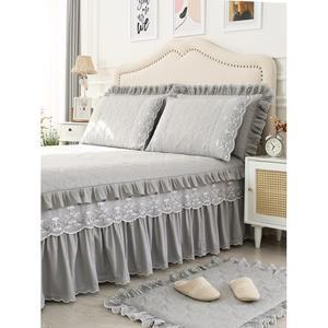 레이스 침대커버 라이트 퀼트 150x200cm 시트 침대 회색 스커트 럭셔리 커버