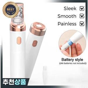 여성용 2-in-1 전기 제모기  면도기 얼굴 다리 비키니 팔용 배터리 스타일 얼굴 제모 정밀 트리머