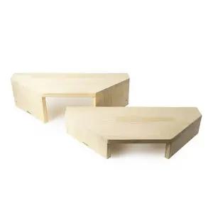 [골드스마일]원목 듀얼 컴퓨터 1단 선반 코너 받침 모서리평각 438068