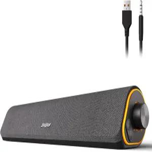 SOULION R50 블루투스 컴퓨터 스피커 데스크톱 모니터용 3.5mm PC 사운드바 스위치 버튼이 있는 유선 USB