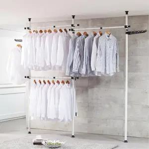 고급 3단 폴행거 원룸꾸미기 옷장 헹거 수납행거 행거옷장 행가