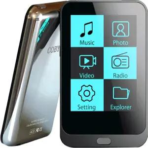 FM 라디오가 있는 COBY 2인치 4GB 비디오 MP3 플레이어(블랙) TFT LCD 터치스크린 USB 2.0 충전식 리튬
