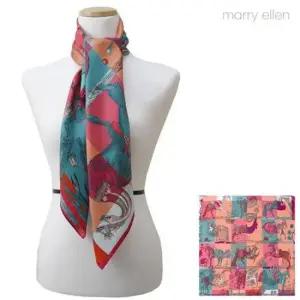 여친선물 메리엘렌 BORG EL GEZIRA 빅사이즈 실크스카프 90cm