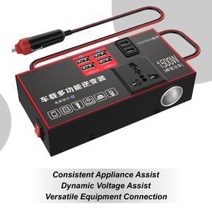 자동차 인버터 전원 콘센트 220V 차량용 충전기 변환기 1500W 다중 포트 어댑터 워크스테이션 해양용 USB