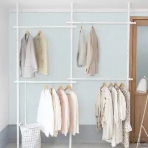 [라일리생활건강] Rly 기둥식 행거 38mm 4단 행거봉 이동식행거 고