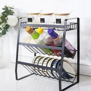 [아도라하우스]주방 미니선반 와인 양념 정리함 철제 수납장 1단